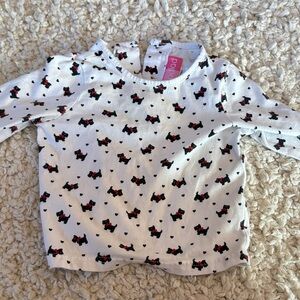 Polo by Ralph Lauren White Shirt with Black and Red Dog Print